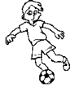 footballs active boy with a ball on his right foot
